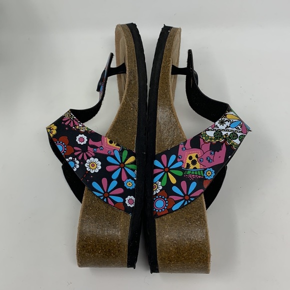 Romika floral cork wedge sandals - Picture 8 of 12